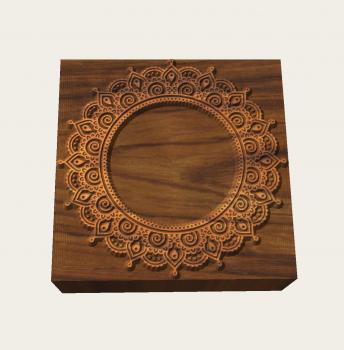 Mandalastempel aus Hartholz